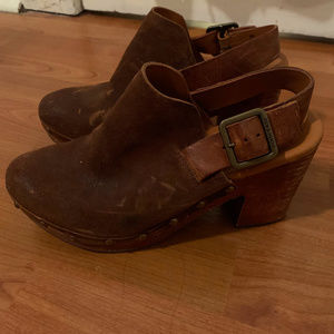 Kork-Ease Studded Suede Slingback Clogs